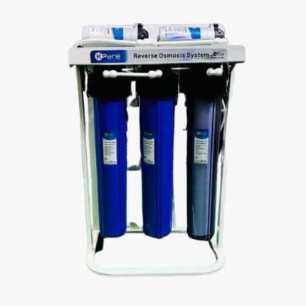 Kpure 200GPD RO Water Purifier with 5-stage filtration, dual 100 GPD membranes, 40 liters reserve capacity, compact design, and chlorine-free great-tasting water for home and office use.