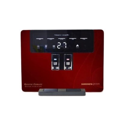 Samsneya Queen RO Water Purifier delivering hot, cold, and normal purified water for home use